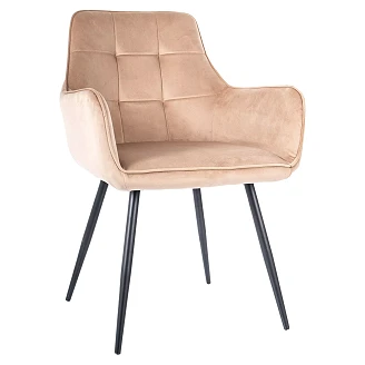 Stol <strong>Livn</strong>  Beige, Svart Sammet
