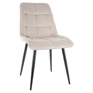 Stol <strong>Birk</strong>  Ljusbeige, Svart Sammet