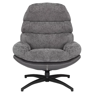 Loungefåtölj  <strong>Ravn</strong>  Svart, Grå