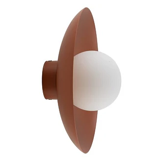 Vägglampa <strong>Solin</strong>  Tegelröd, Vit Matt