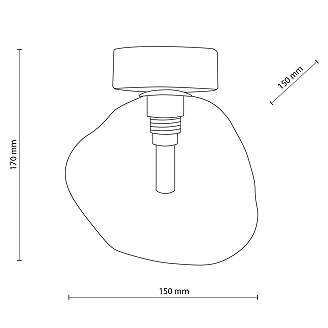 Taklampa <strong>Ardea</strong>  Uno Beige Blank Ø 15 cm