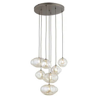 Hängande Lampa Sju <strong>Elnovi</strong>  Brun