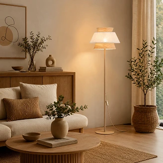 Golvlampa <strong>Velmira</strong>  Vit, Sabia