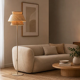 Golvlampa <strong>Velmira</strong>  Beige, Sabia