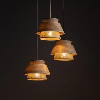 Hängande Lampa Trio <strong>Velmira</strong>  Beige, Sabia Rund