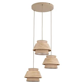 Hängande Lampa Trio <strong>Velmira</strong>  Beige, Sabia Rund