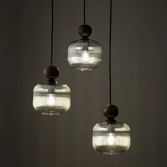 Hängande Lampa Trio Elaya Brun Matt