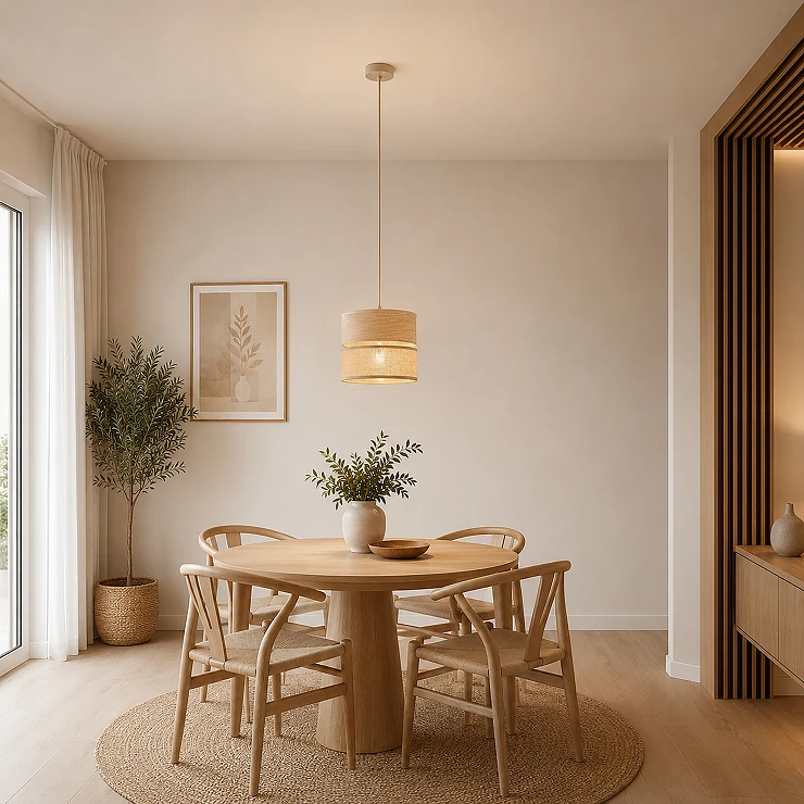 Hängande Lampa Lunera Beige, Sabia 160 cm