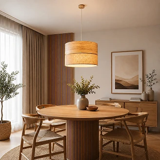 Hängande Lampa Lunera Beige, Sabia Ø50 cm