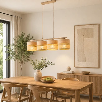 Hängande Lampa Quadra <strong>Lunera</strong>  Beige, Sabia