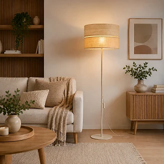 Golvlampa <strong>Lunera</strong>  Beige, Sabia
