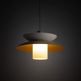 Hängande Lampa Evrin Beige, Vit