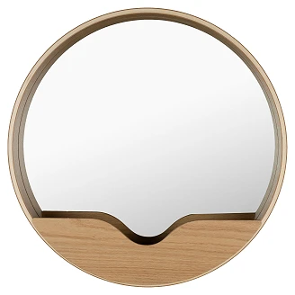 Zuiver Spegel Ø 60 cm Round Wall Trä