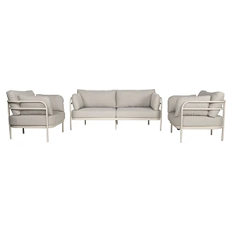 Zuiver Trädgårdsset med Soffa & 2 Fåtöljer Vista Beige