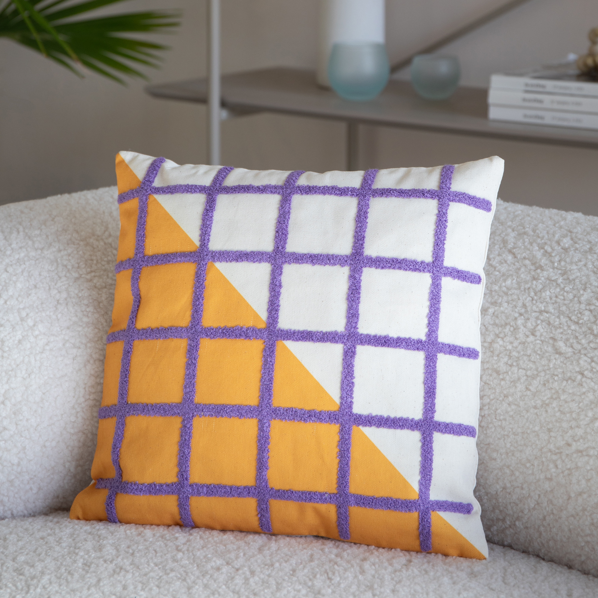 Kudde Joron Gul, Violet 40x40 cm