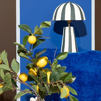 Bold Monkey Bordslampa Zebra Beta Vit, Svart