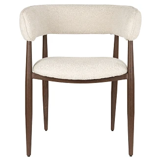 Stol med Armstöd Nivell Beige, Brun