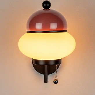 Zuiver Vägglampa Bumble Röd, Vit