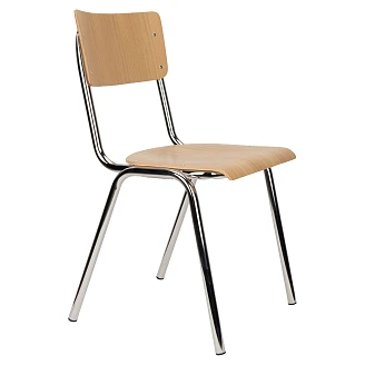 Zuiver Stol Back to School Ek, Krom
