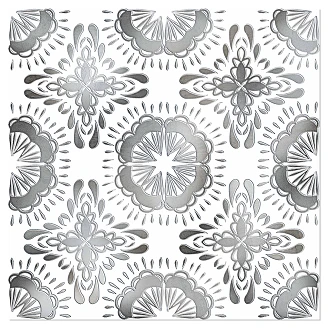 Kakel <strong>Tadelakt</strong>  Blomster Grå Blank 20x20 cm