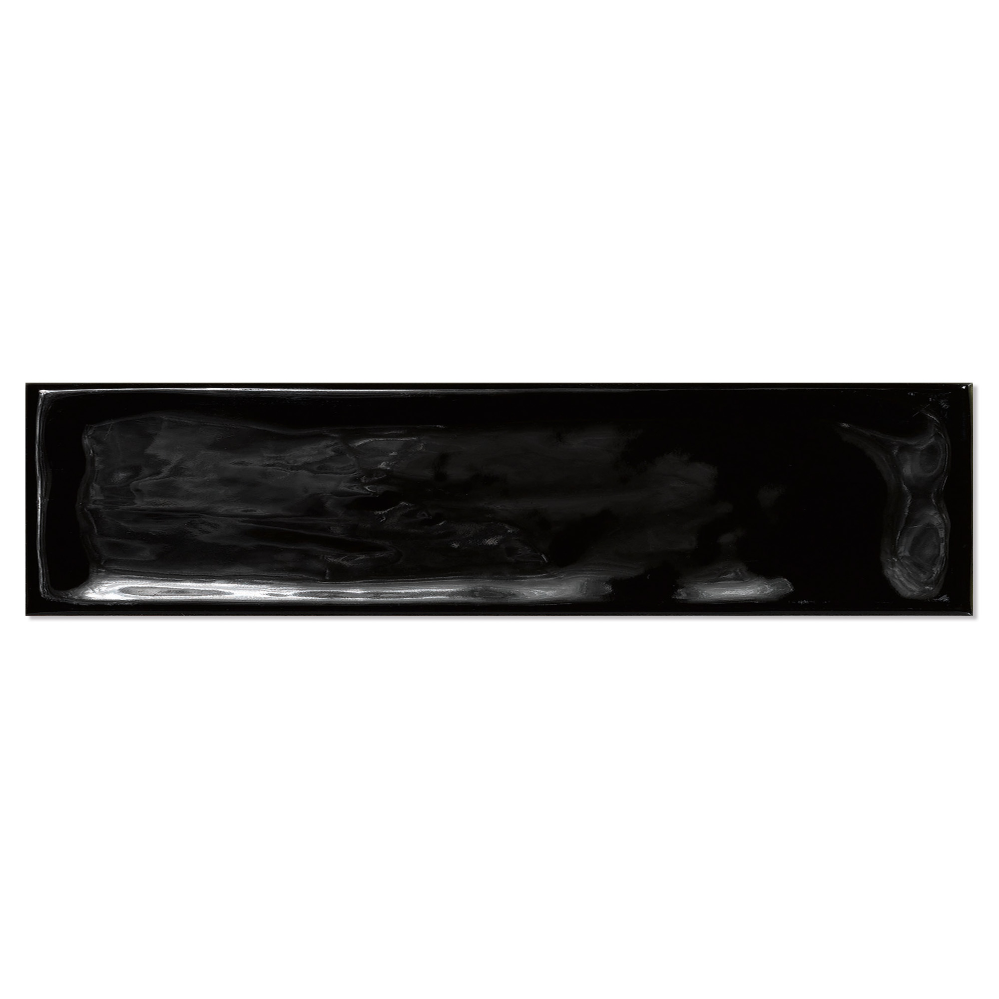 Kakel Handform Svart Blank-Relief 7.5x30 cm
