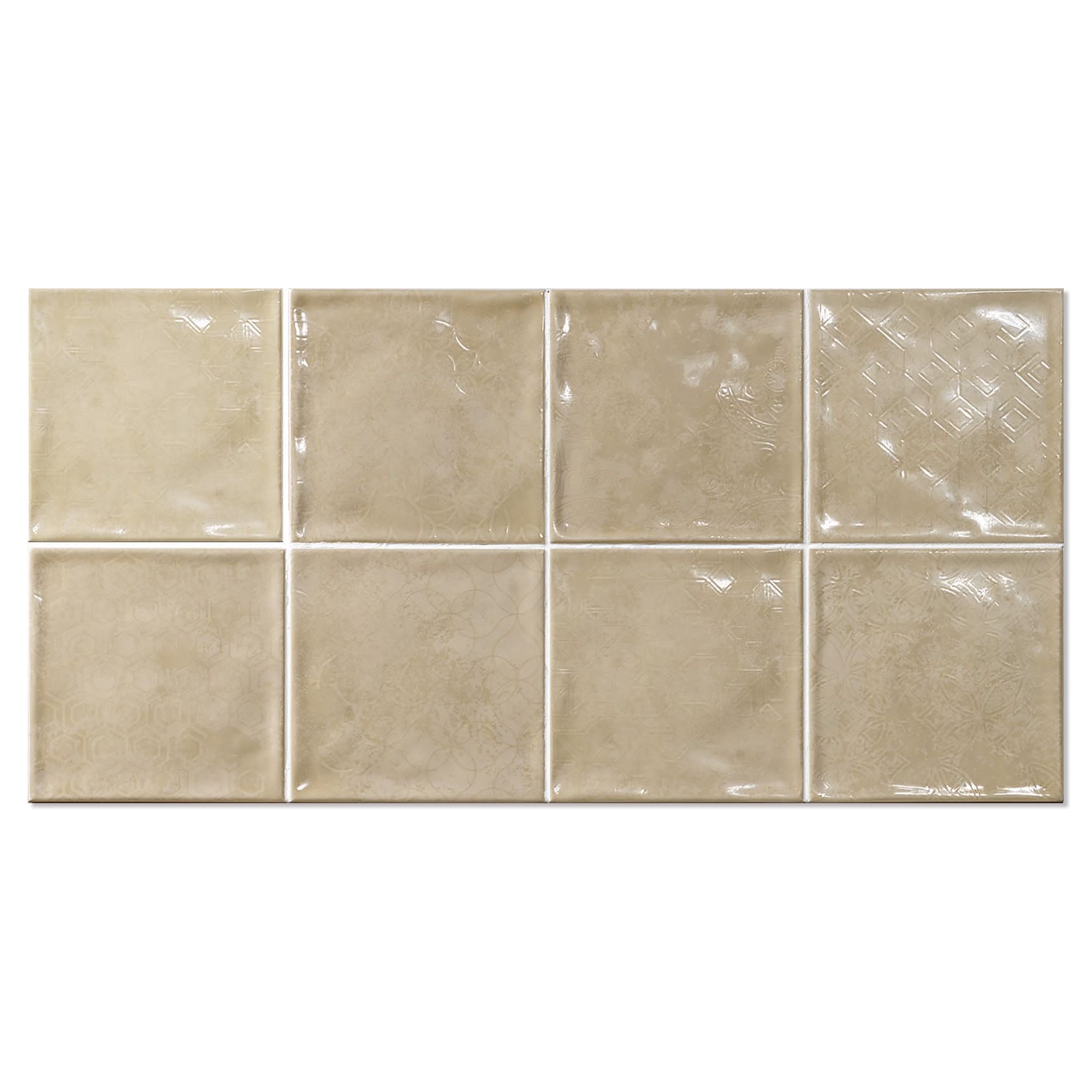 Kakel Smycke Kashmir Blom Blank-Relief 15x15 cm