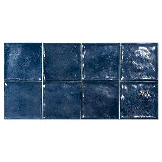 Dekor Kakel <strong>Smycke</strong>  Mörkblå Blank-Relief 15x15 cm