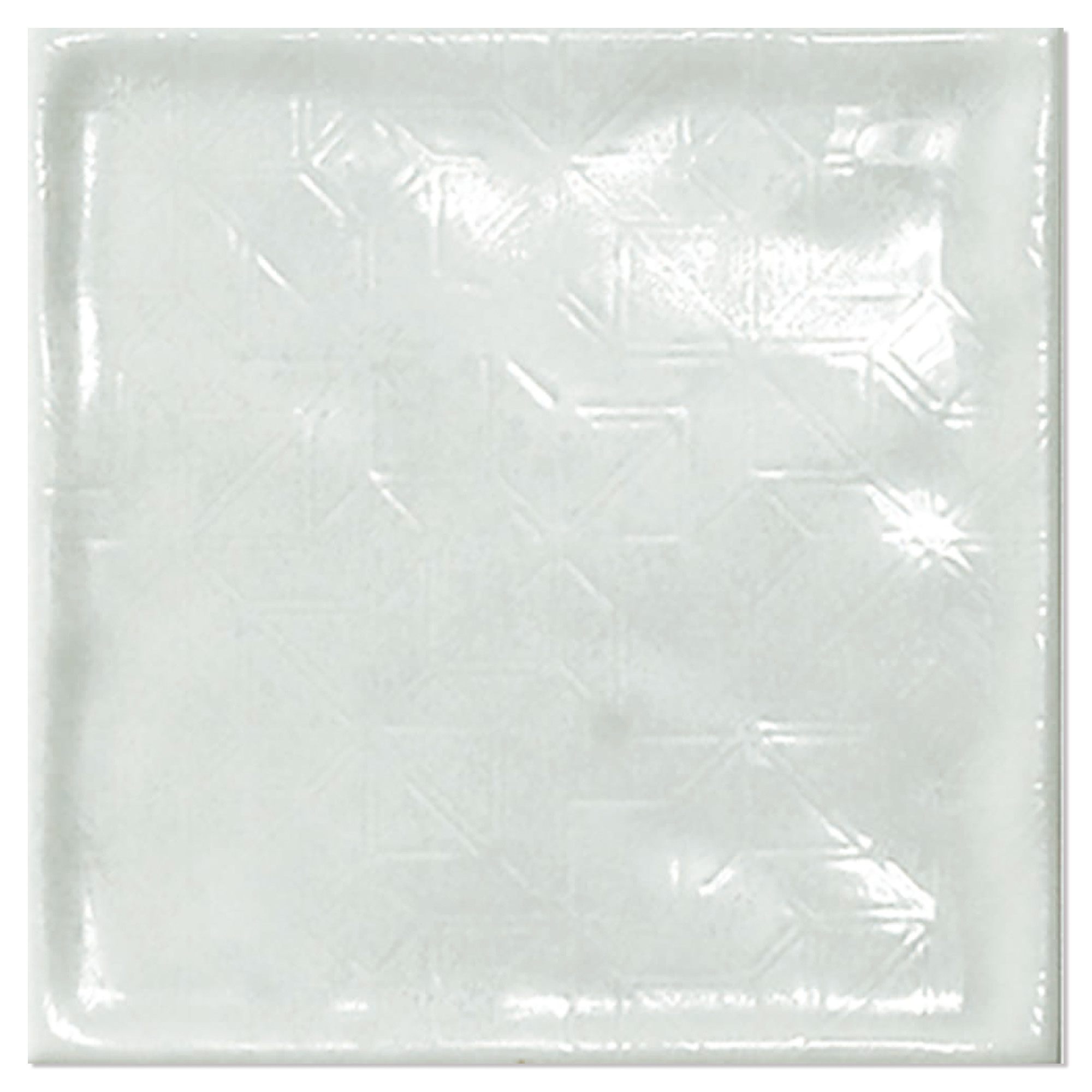 Kakel Smycke Vit Blom Blank-Relief 15x15 cm