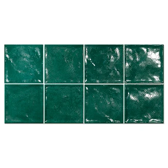 Dekor Kakel <strong>Smycke</strong>  Grön Blank-Relief 15x15 cm