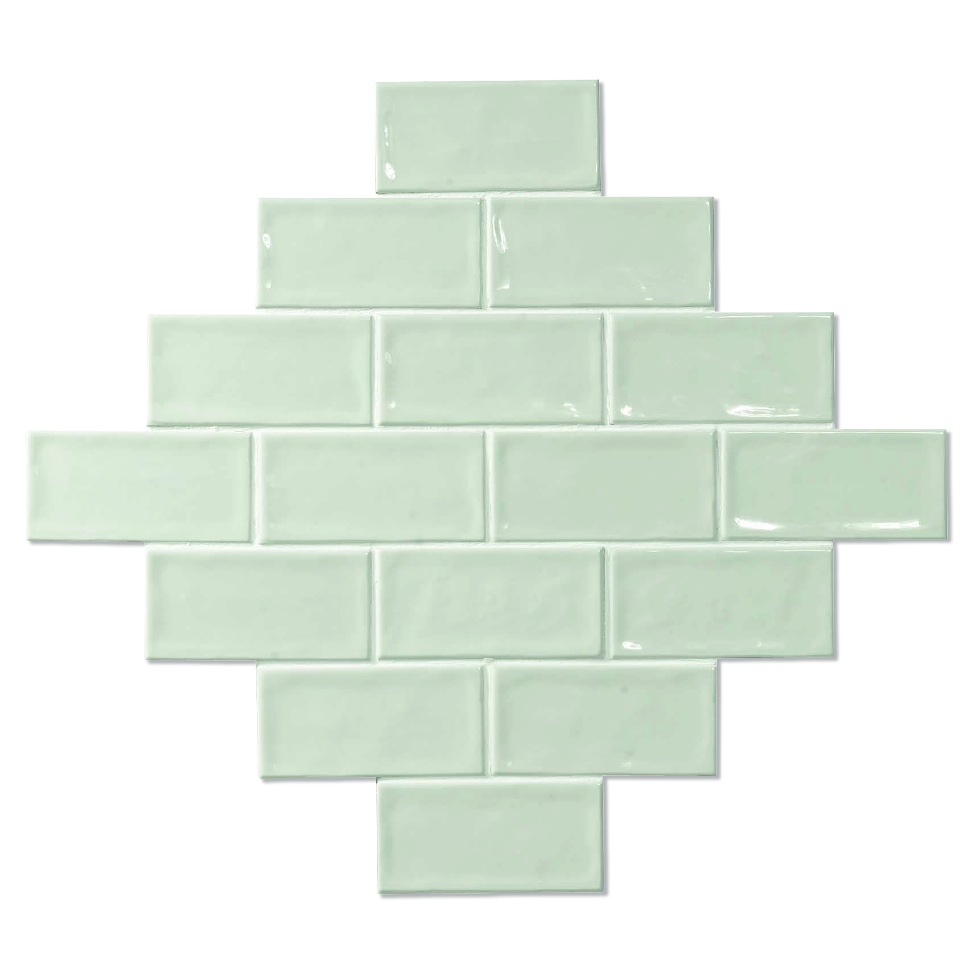 Dekor Kakel Silke Vit Blank 8x15 cm