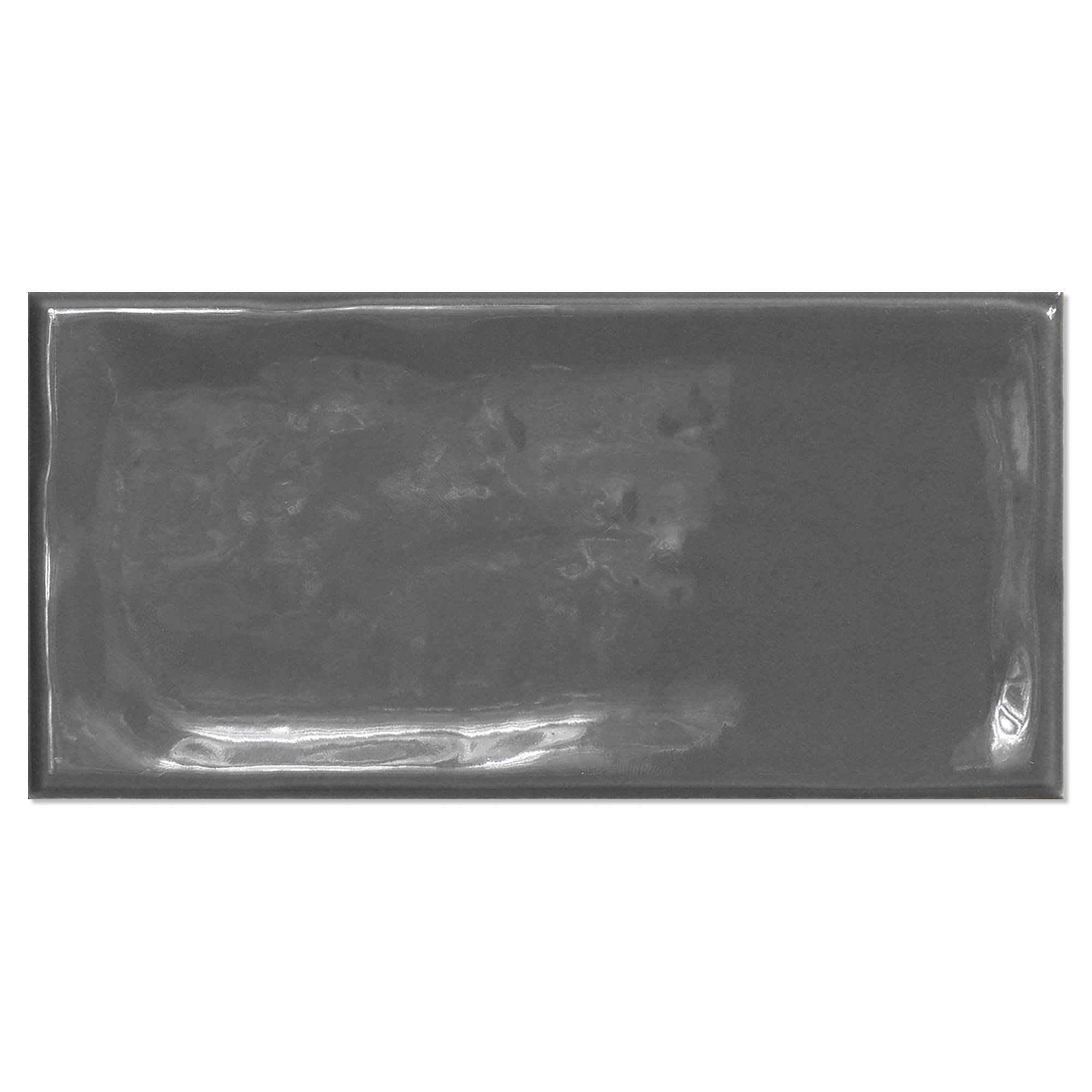 Kakel Handform Järngrå Blank-Relief 7.5x15 cm