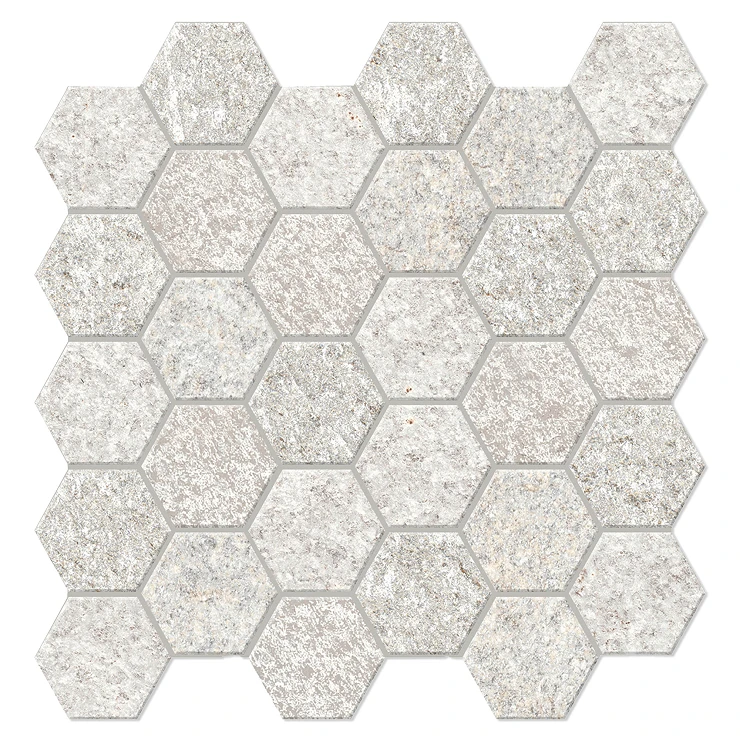 Unicomstarker Hexagon Mosaik Klinker Arenite Perla Matt 25x26 cm
