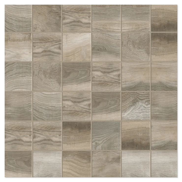 Unicomstarker Mosaik Träklinker Wooden Olive Matt 30x30 (5x5) cm