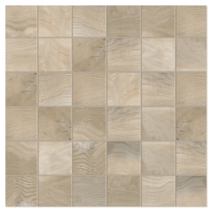 Unicomstarker Mosaik Träklinker Wooden Birch Matt 30x30 (5x5) cm