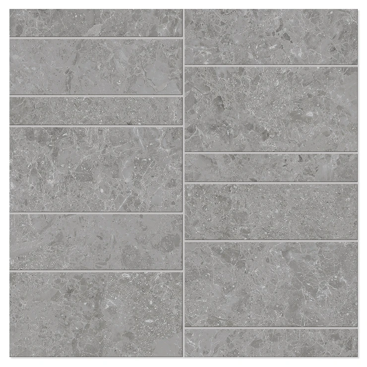 Unicomstarker Mosaik Klinker Blooming Stone Misty Grey Matt 30x30 cm