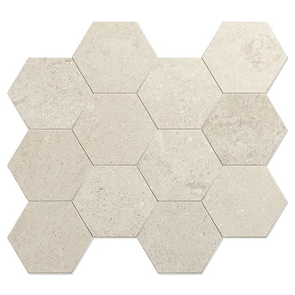 Unicomstarker Hexagon Mosaik Klinker Chateaux Perla Matt 30x34 (11.2x9.7) cm