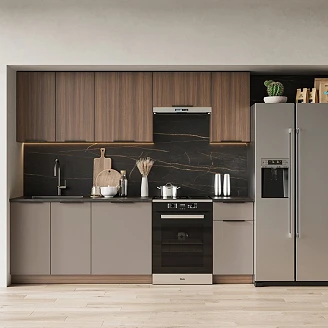 Kök <strong>Rosenvik</strong>  Valnöt/Taupe 240 cm med Bänkskiva
