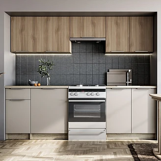 Kök <strong>Sorano</strong>  Valnöt/Sonoma Ek 240 cm med Bänkskiva