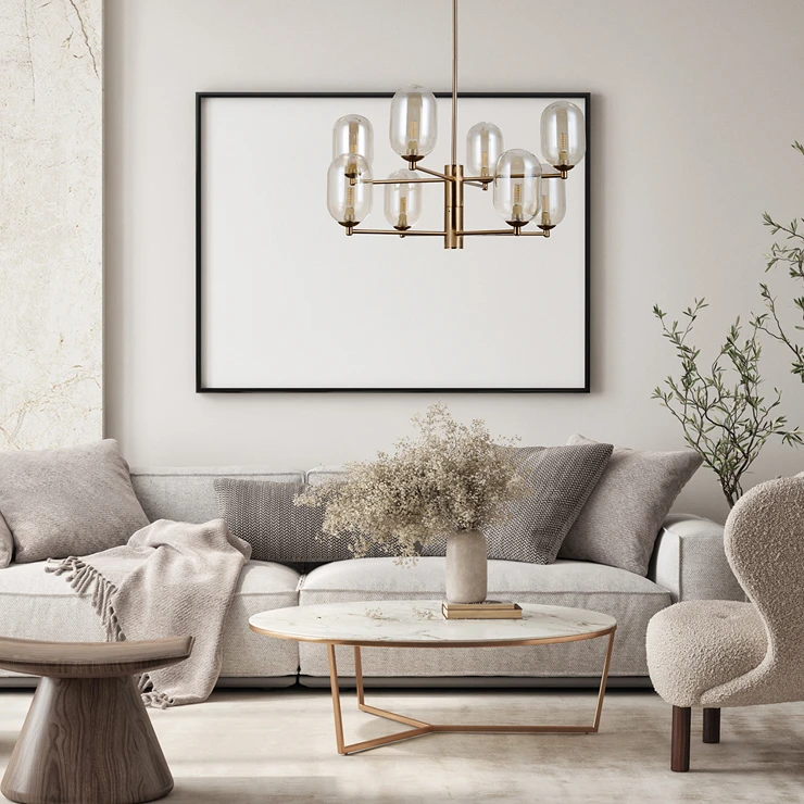 Hängande Lampa Perlano Octa Antikbrons Blank