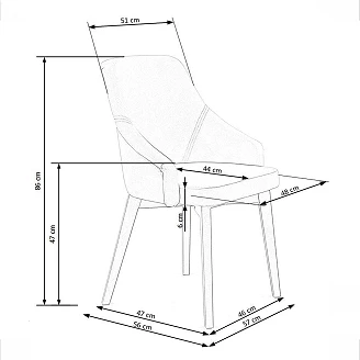 Stol <strong>Kevnor</strong>  Popielat, Antracit 56x57 cm