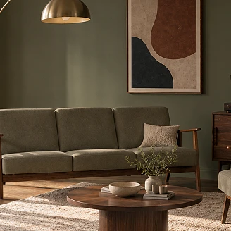 Soffa Genox Oliv, Mörk Valnöt 77x175 cm