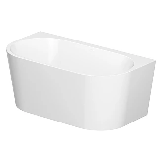 Väggnära Badkar Corselle Vit Blank 150 cm med Krom Click-Clack Bottenventil