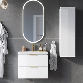 Högskåp Blanche Vit Blank 110 cm