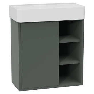 Badrumskommod Teno Salviagrön Matt 60 cm med Handfat