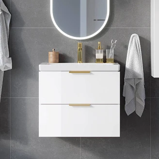 Badrumskommod Blanche Vit Blank 65 cm med Handfat