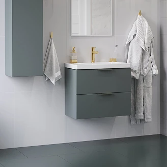 Badrumskommod Blanche Salviagrön Matt 65 cm med Handfat