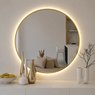 Spegel Elance 60 cm Guld med Backlit
