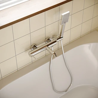 Badkarsblandare Valori Krom Blank