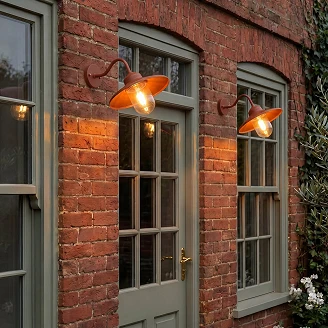 Elstead Vägglampa Klampenborg Röd