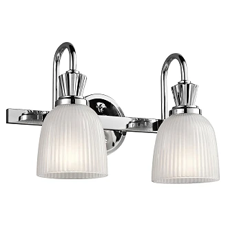 Kichler Vägglampa Duo Cora Polerad Krom
